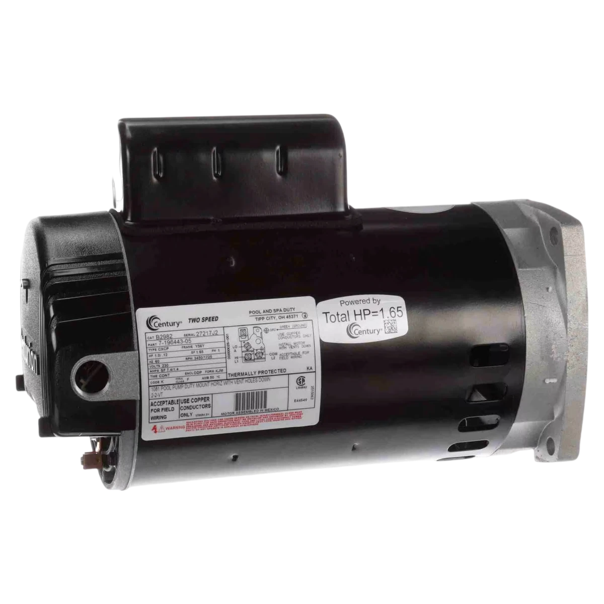Century 1HP 2-Speed 56Y Motor (B2982)