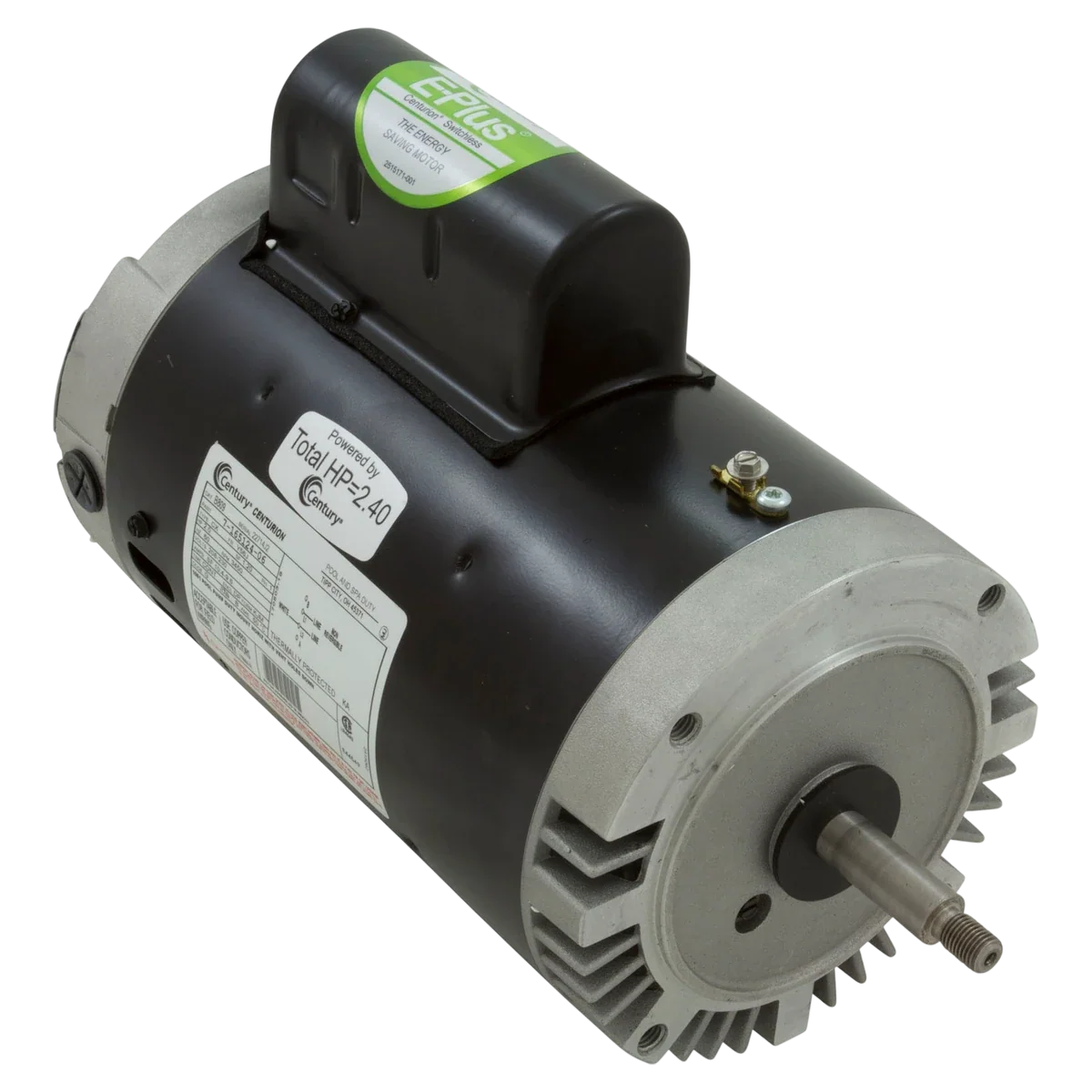 Century 2 HP Motor C-Face 56J Threaded Shaft (B809)