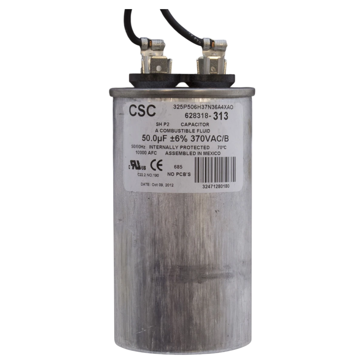Century Centurion 1/2 HP Square Flange Motor (B845) — product label