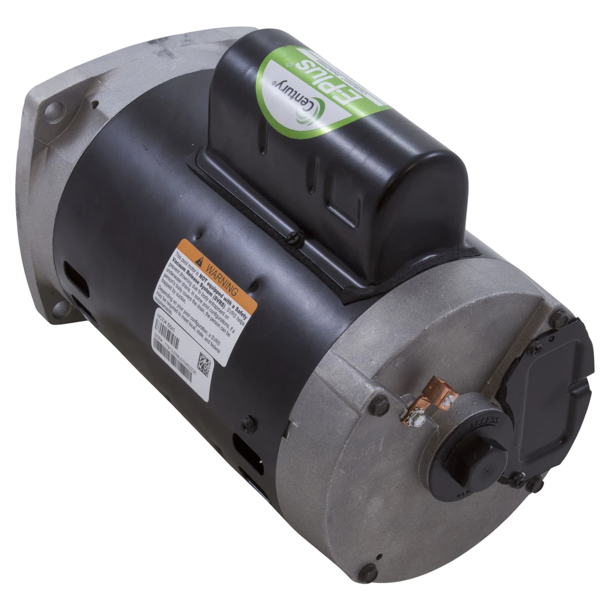 Century Centurion 1/2 HP Square Flange Motor (B845) — reverse view