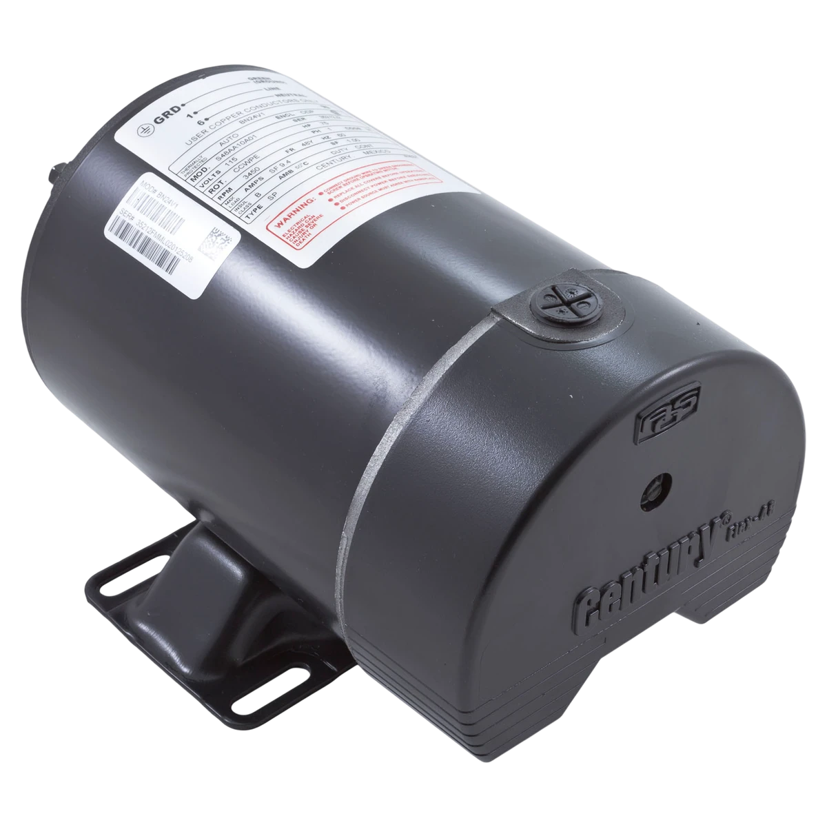 Century Flex 48 Pump Motor 3/4 HP (BN24V1) — reverse view