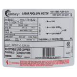 Century 2HP 2-Speed 48Y Pump Motor (BN51) — product label