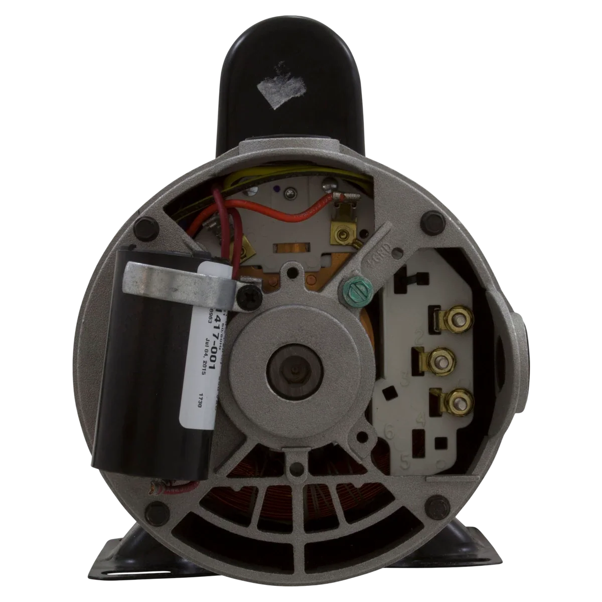 Century 2HP 230V 2-Speed 48Y Motor (BN61) — shaft reverse view