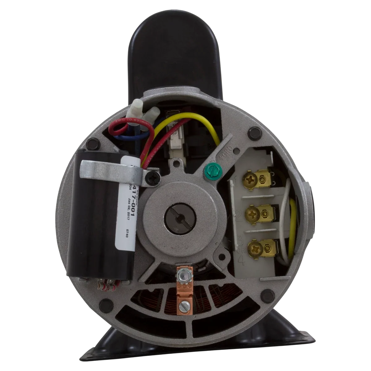 Century 3HP 2-Speed 48Y Frame Motor (BN62) — shaft reverse view