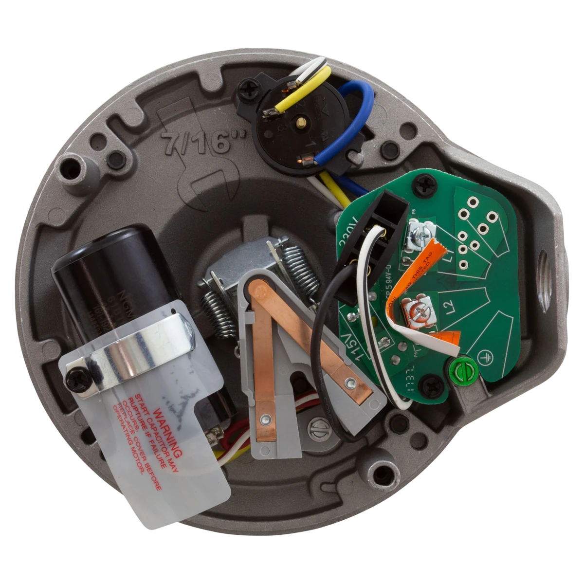 Century Centurion Pro Square Flange Motor (HSQ165) — shaft reverse view