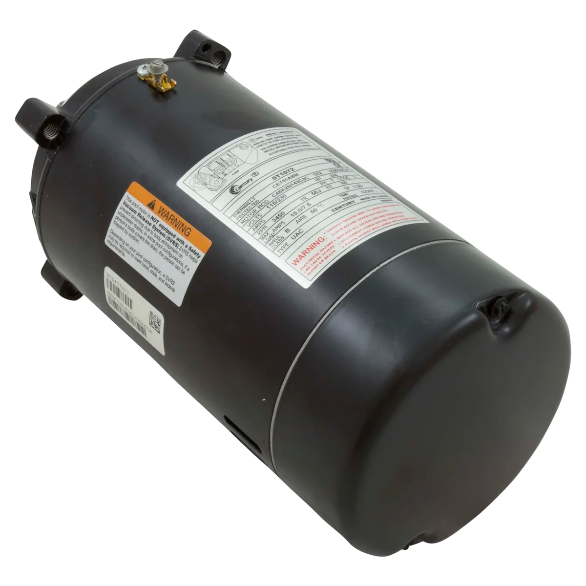 Century Pool Pump Motor Threaded Shaft 3/4HP 56J (ST1072) — reverse view