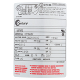 Century 3/4 HP 56J Pump Motor (UST1072) — product label