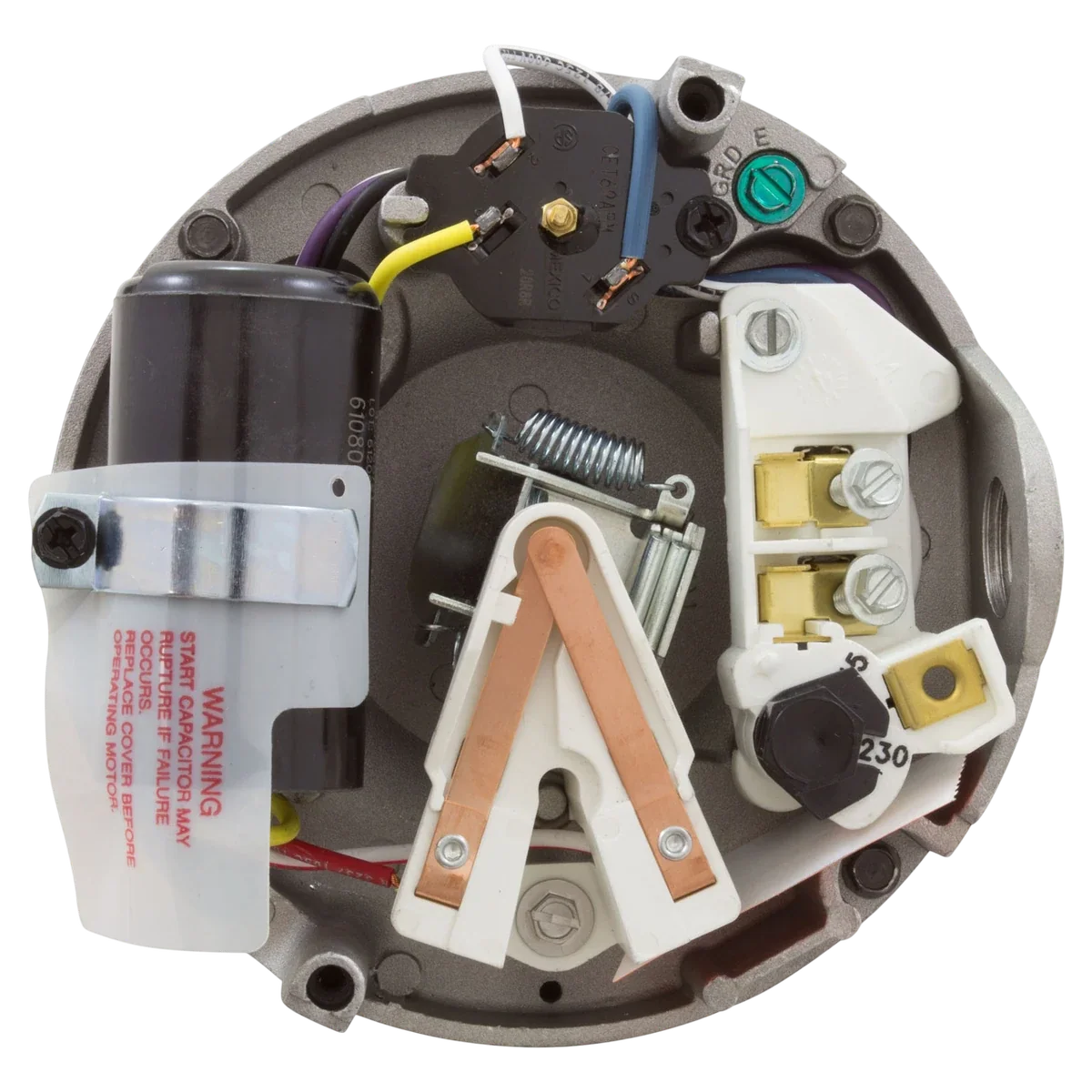 Century 3/4 HP 56J Pump Motor (UST1072) — shaft reverse view