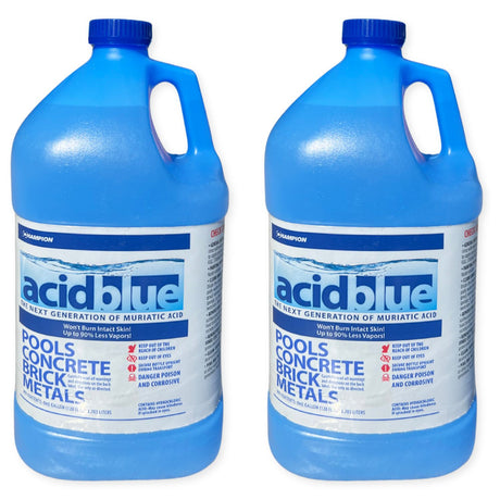 2 gallons of acid blue buffered muriatc acid replacement