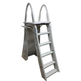 Confer Plastics 7200 A-Frame Roll-Guard Pool Ladder - Front, Open