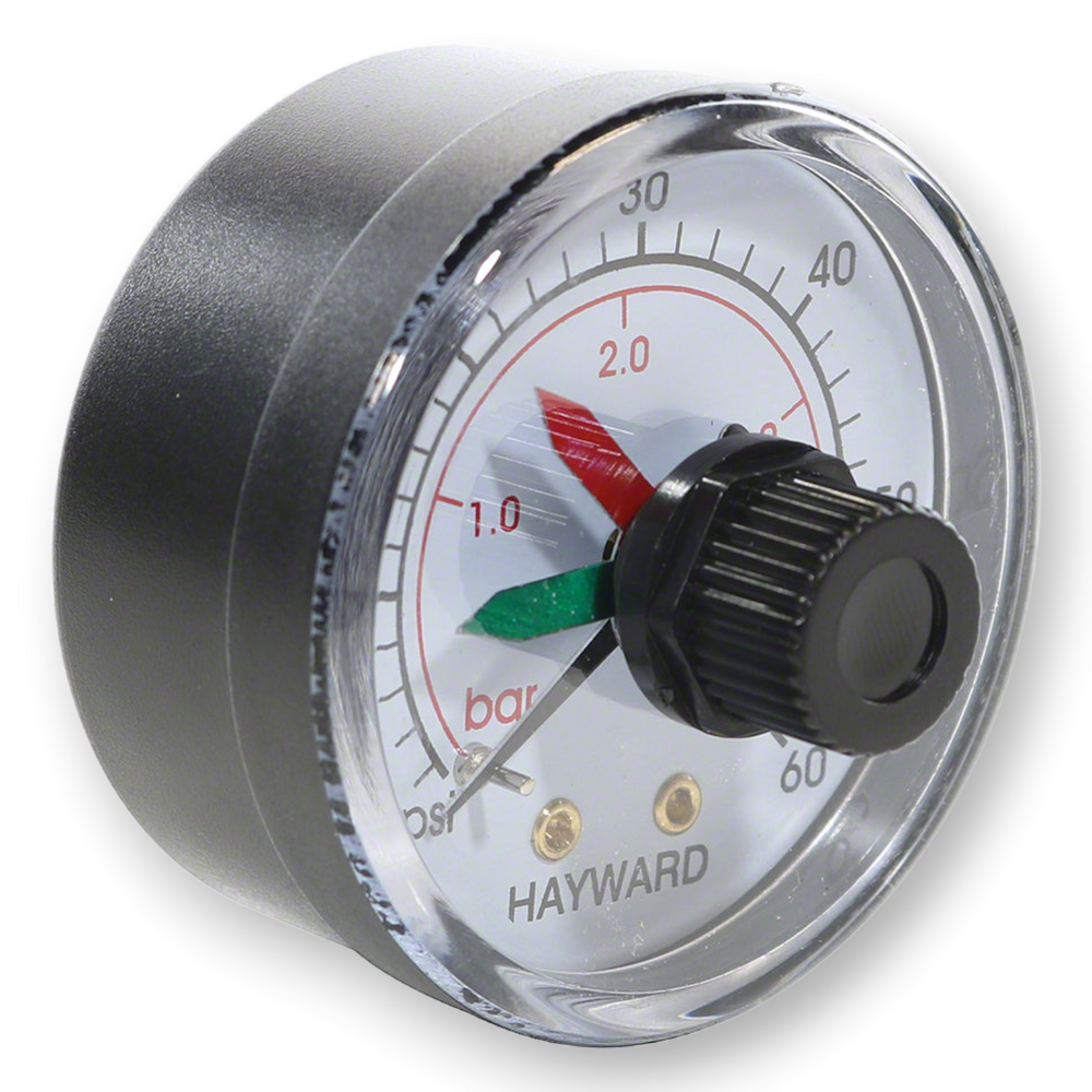 Hayward 0 60 PSI Back Mount Pressure Gauge for Hayward Cartridge & D