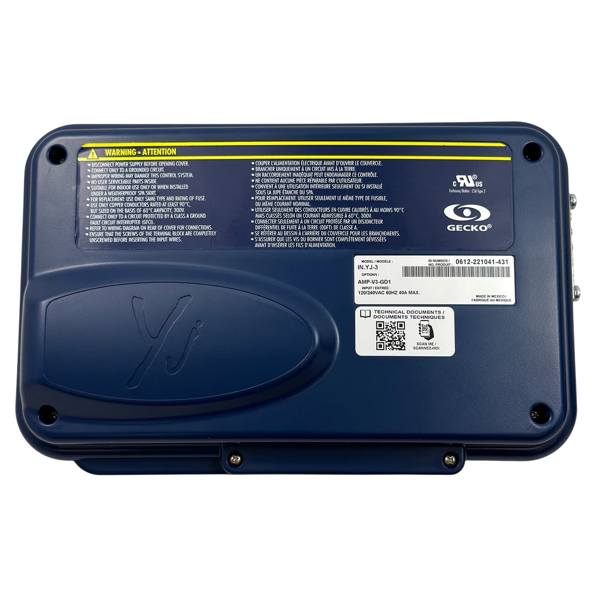Gecko in.yj-3 V3 Spa Control Kit (0612-300011) — front view