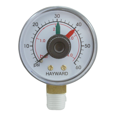 Hayward 0-60 PSI Bottom-Mount Pressure Gauge