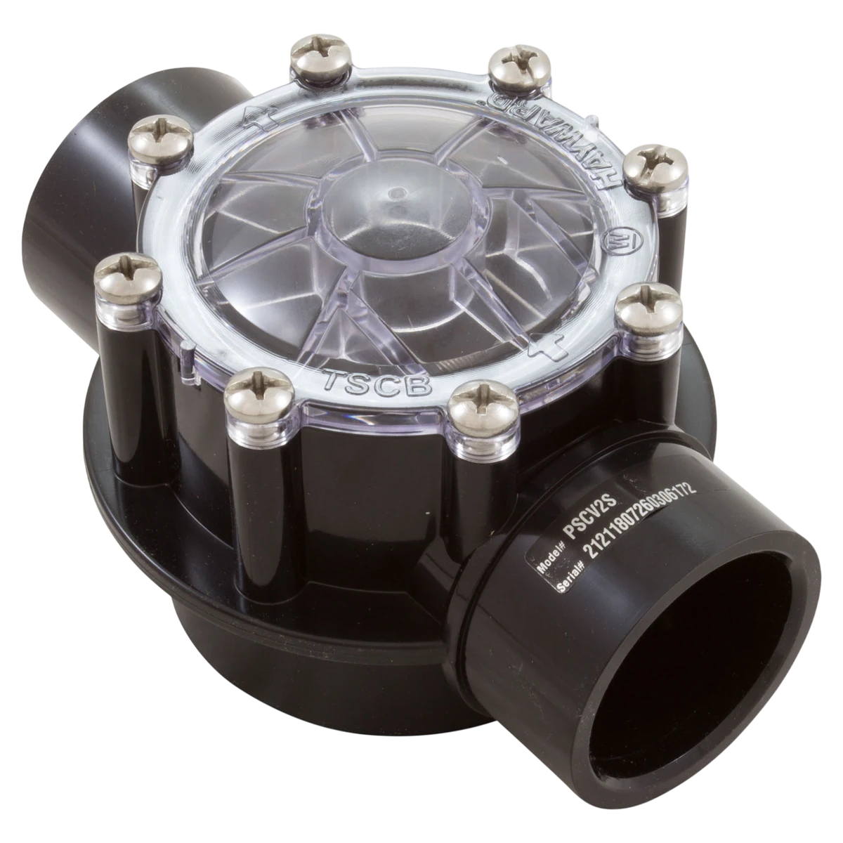 Hayward 1-1/2" x 2" CPVC Check Valve (PSCV2S) — reverse view