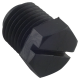 Close-up of Hayward SPX1600V threaded plug with slotted head