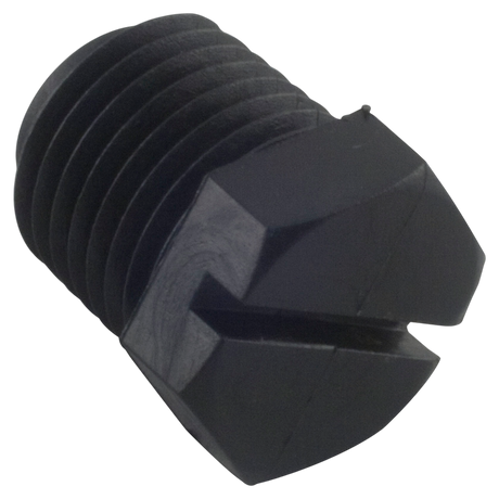 Close-up of Hayward SPX1600V threaded plug with slotted head