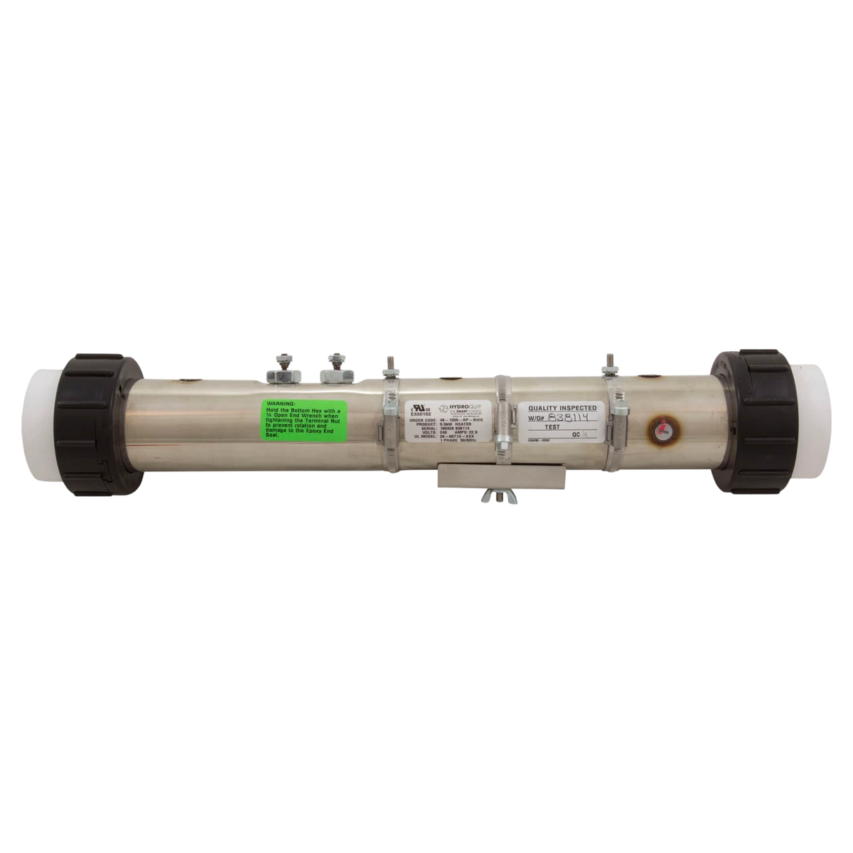 HYDROQUIP FloThru BWG Universal Heater 5.5kW (27-J0425-7S-K) — back view