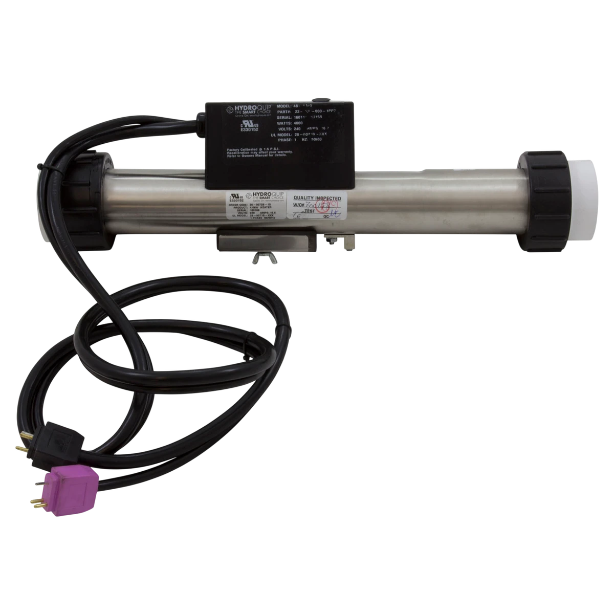 HYDROQUIP Platinum Series FloThru Heater (48-PS40) — front view