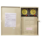 Intermatic T30404R 100A Load Center with Two T104M Timers