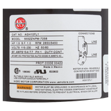 Nidec Motor Corp/US Motors 1.5 HP Thru-Bolt Spa Motor (AGD15FL1) — product label