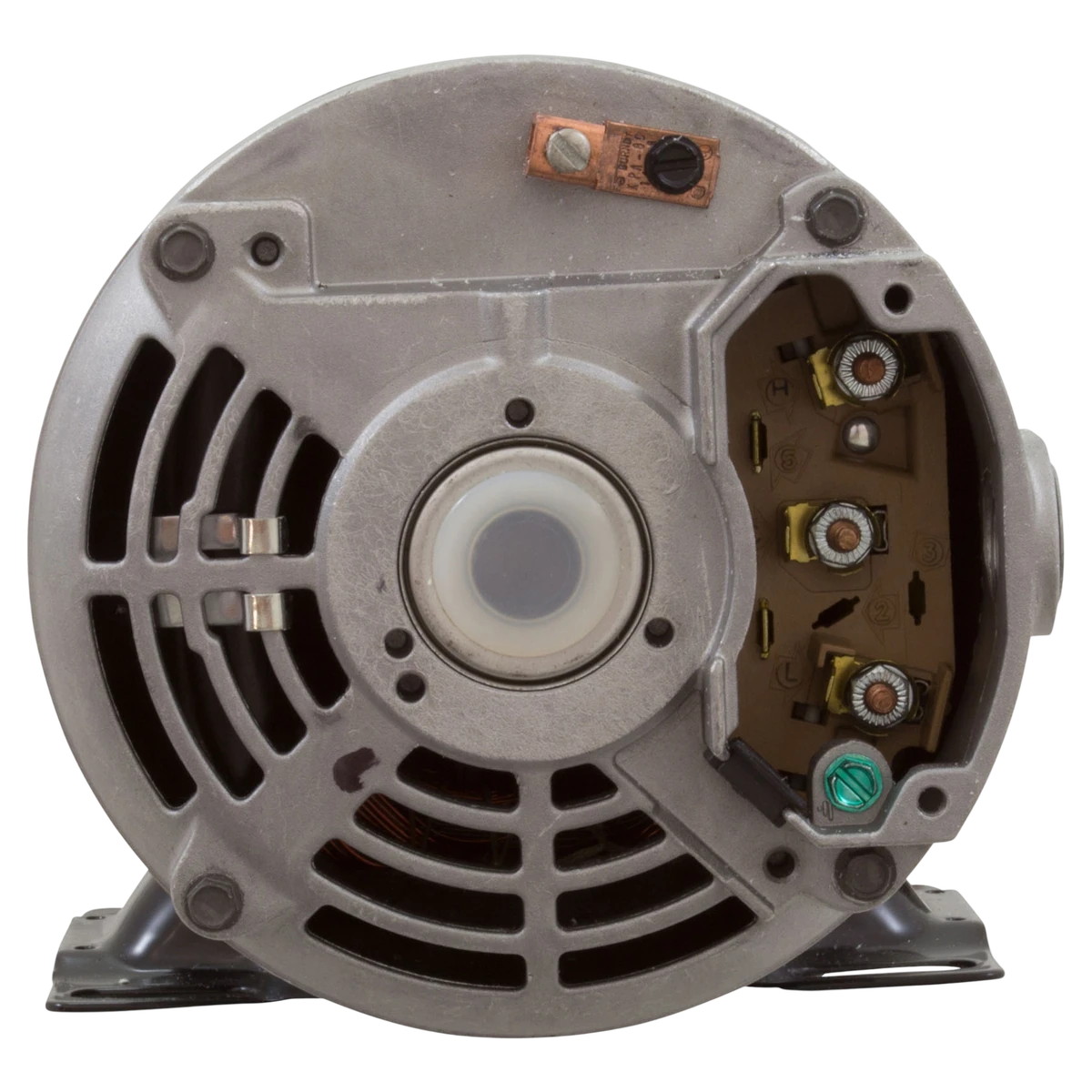 Nidec Motor Corp/US Motors 1.5HP ThruBolt 2-Speed 115V Motor (AGL15FL2CS) — shaft reverse view