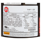 Nidec Motor Corp/US Motors 0.75HP SQFL 48Y Pump Motor (ASQ125) — product label