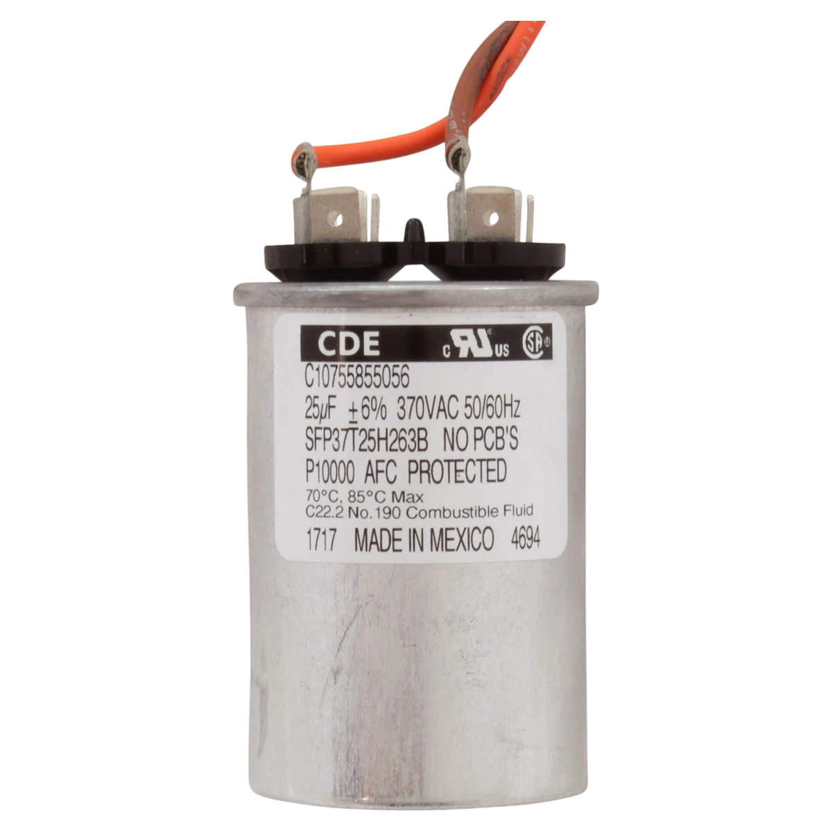 Nidec Motor Corp/US Motors Nidec/US Motors 2.5HP 48Y Thru-Bolt Motor (SPH25FL1) — product label