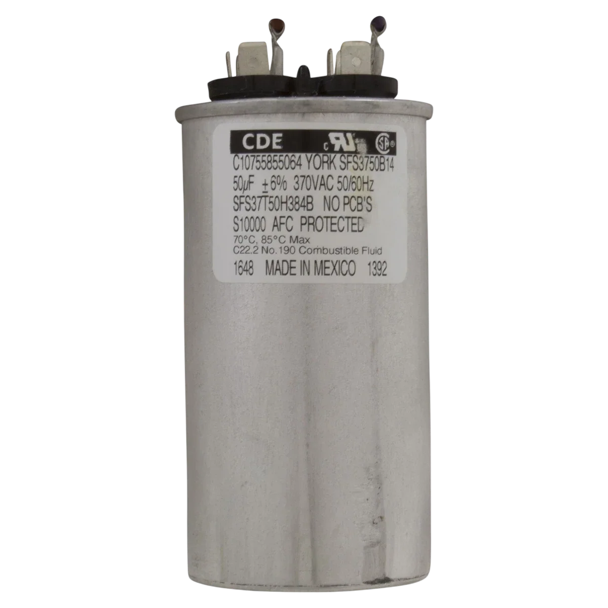 Nidec Motor Corp/US Motors 3.0 HP 2-Speed 48Y Frame Motor (SPH30FL2S) — product label