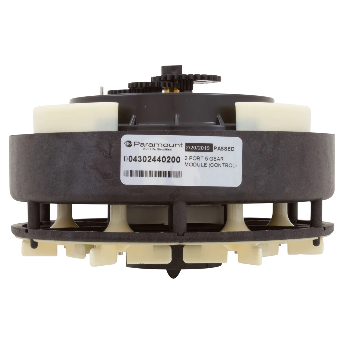 Paramount Leisure Industries Water Valve Module 2 Port 5 Gear (004-302-4402-00) — side view