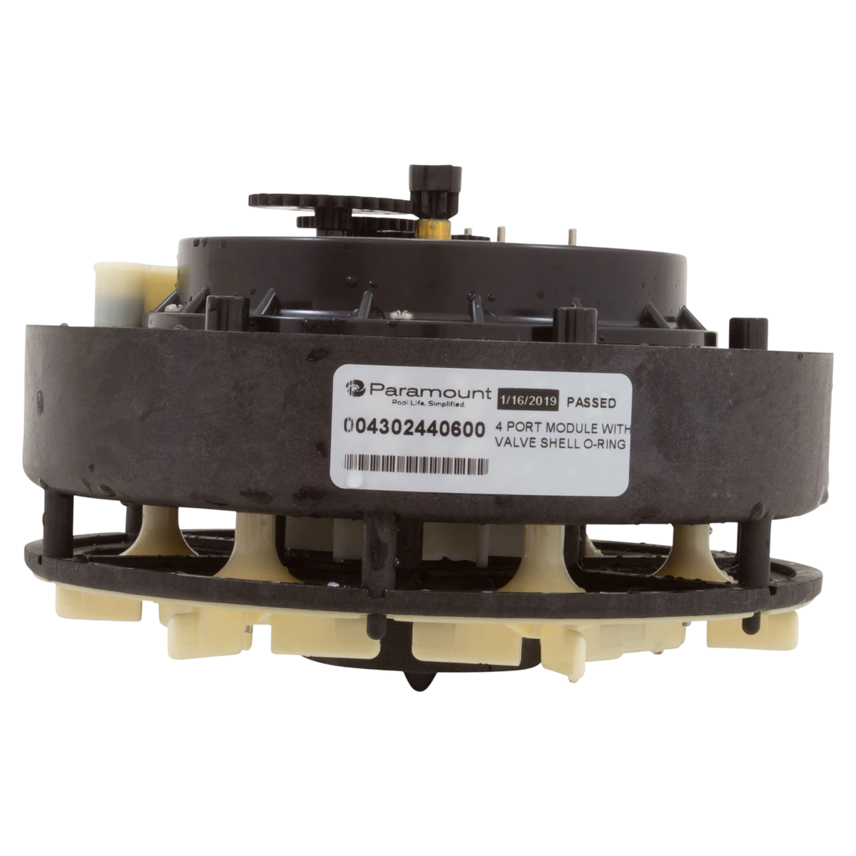 Paramount Leisure Industries In-Floor Cleaning 4-Port Gear Module (004-302-4406-00) — side view