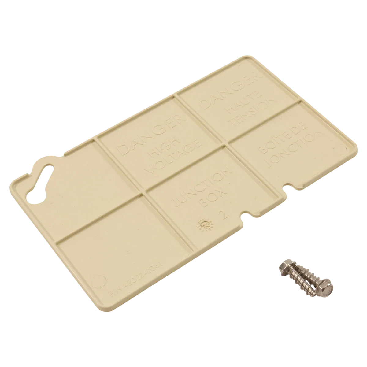 Pentair MasterTemp Junction Box Cover Kit (42002-0041Z) — reverse view