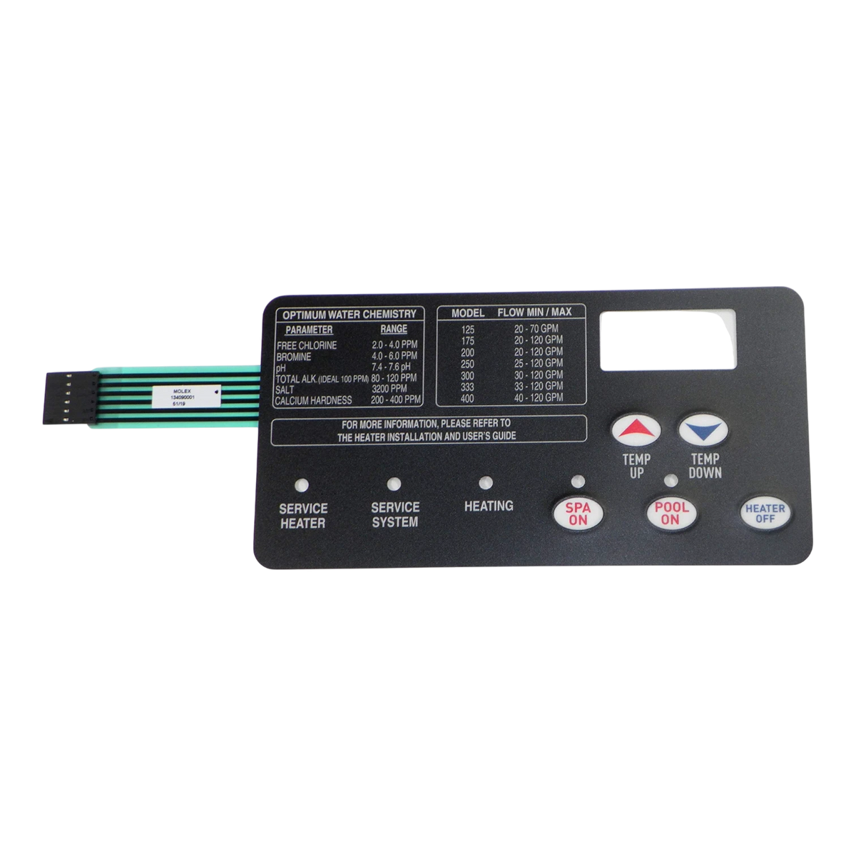 MasterTemp Max-E-Therm 5-Button Membrane Pad – EZ Pools