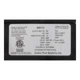Polaris R0734200 Booster Pump Motor Label