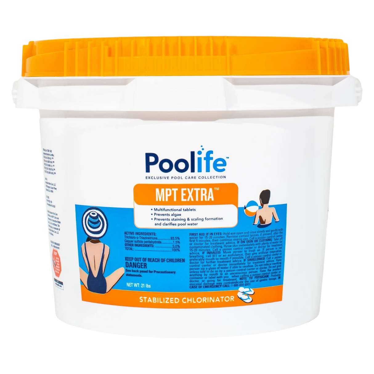 Poolife MPT Extra 3-inch chlorine tablets for pool sanitizing