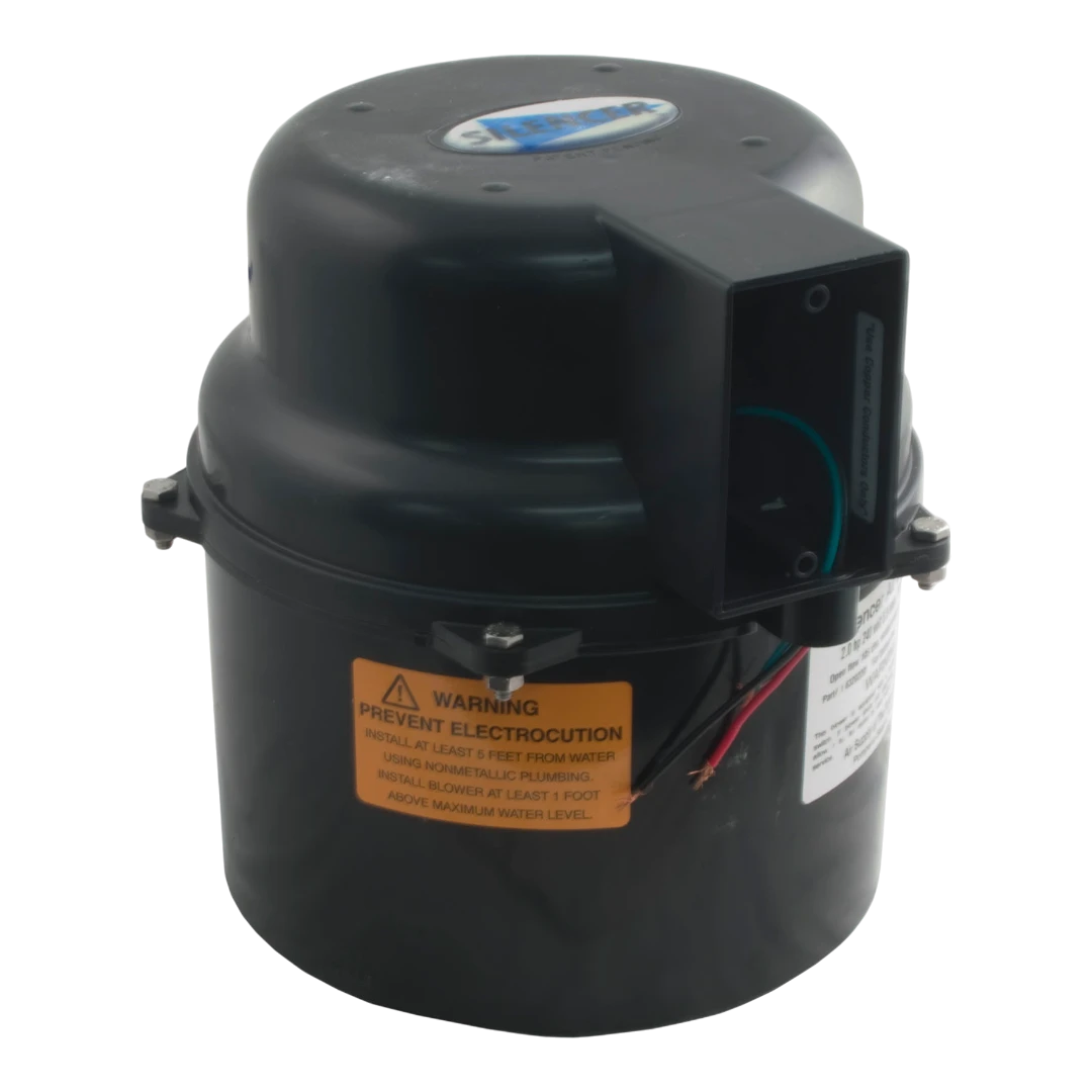 Silencer Air Blower 2 Horsepower, 240 Volts for spas