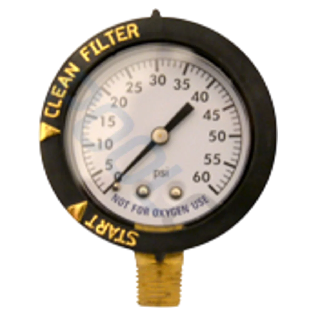 Super-Pro 2" Plastic Pressure Gauge Bottom Mount (81060BUCF)