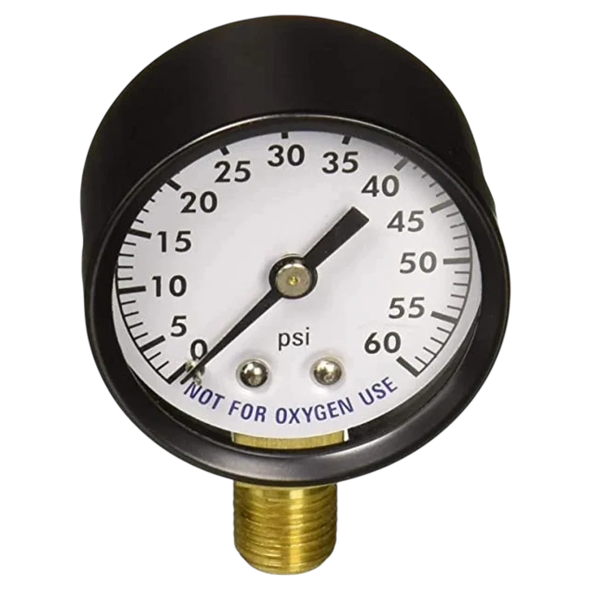 Super-Pro 2" Plastic Pressure Gauge Bottom Mount (81060BUCF)