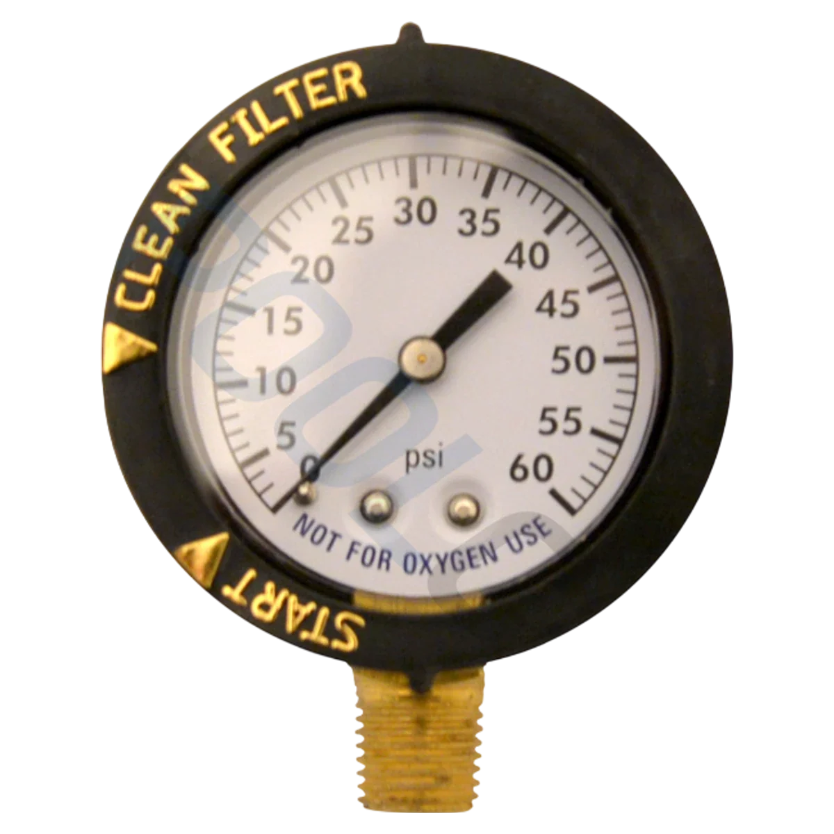 Super-Pro 2" Plastic Pressure Gauge Bottom Mount (81060BUCF)