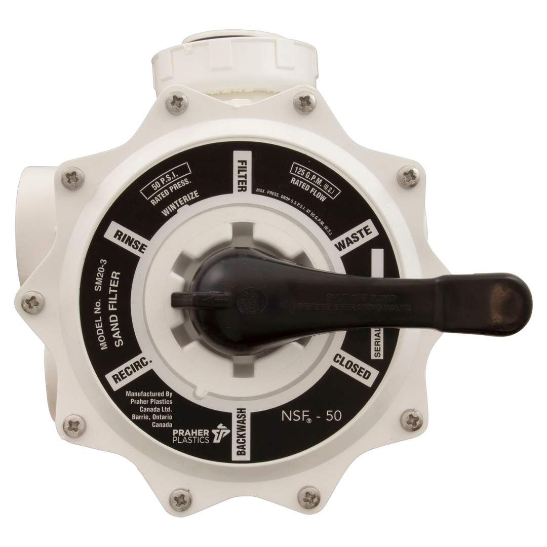 Top of Praher SM2-PP3 Multiport Valve