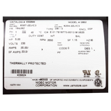U.S. MOTORS EQ Series ODP Pump Motor 5HP (EEQ500) — product label