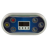 United Spa Controls T7-S 6 Button Topside Panel (EL117S) — front view