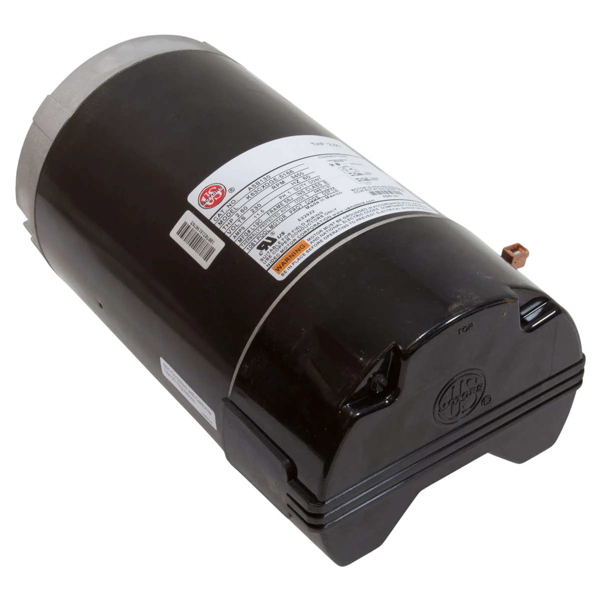 US Motors Aqua-Shield C-Face Pump Motor (ASB130) — reverse view