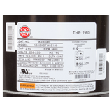 US Motors Aqua-Shield Pump Motor 2 hp 56Y Square Flange (ASB843) — product label