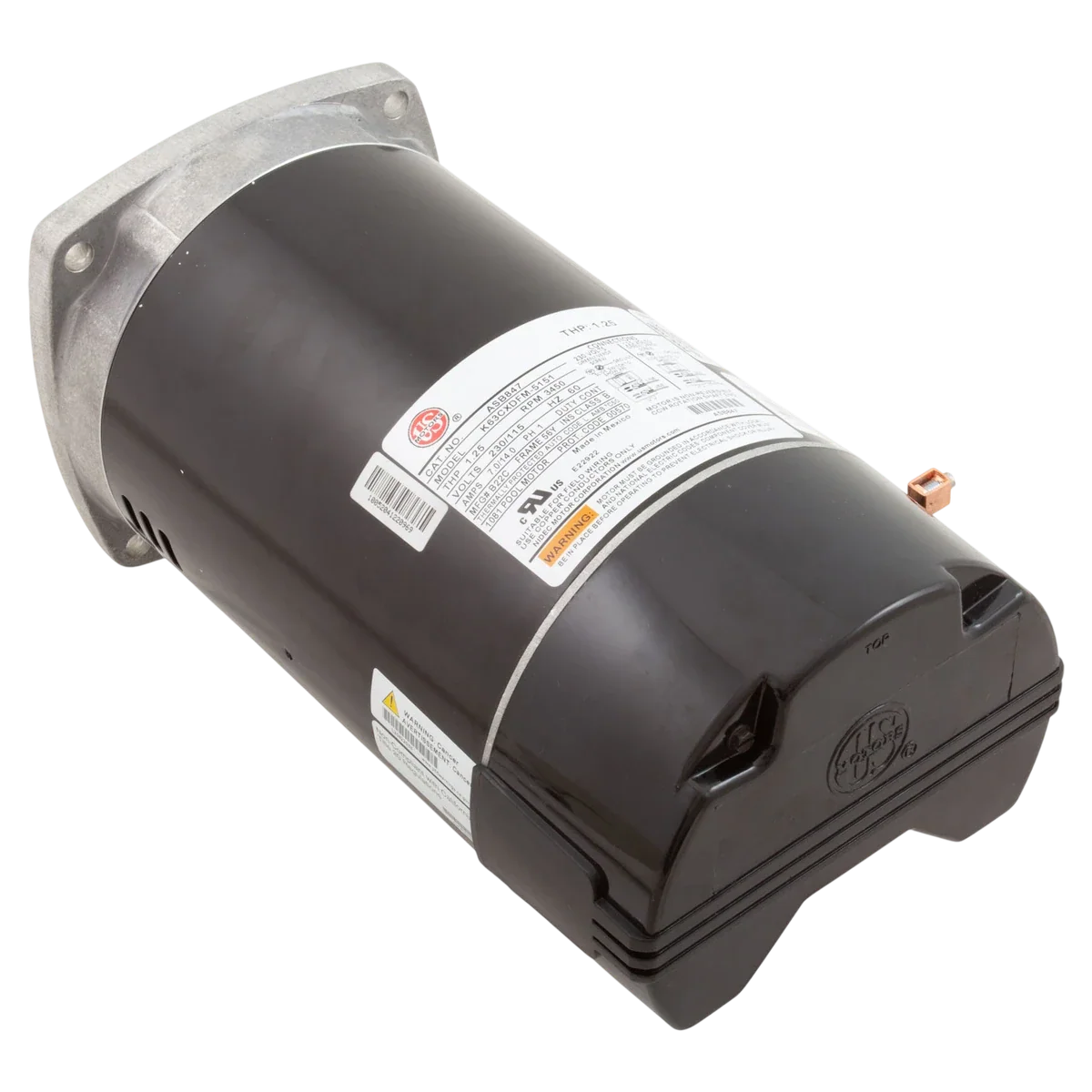 US Motors Square Flange Pool Motor (ASB847) — reverse view