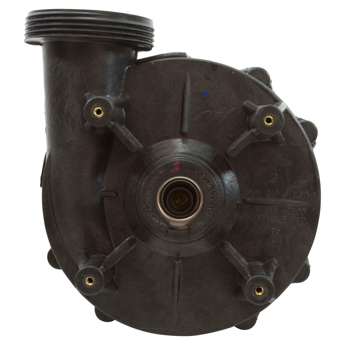 Waterway Plastics Side Discharge Spa Wet End 3/4Hp Impeller (310-1120SD) — back view